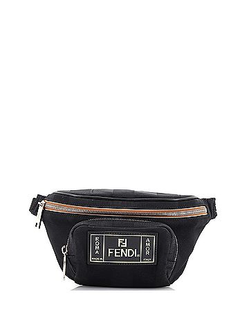Fendi Front Pocket Waist Bag Pequin Nylon (view 1)