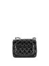 Chanel 100% Leather Black Square Classic Single Flap Bag Quilted Patent Mini One size - photo 4