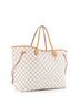 Louis Vuitton 100% Coatead Canvas White Neverfull Tote Damier GM One size - photo 3