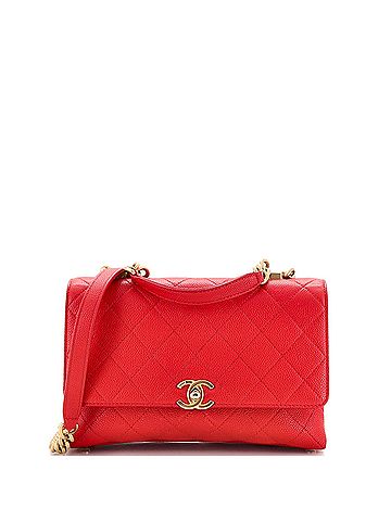 Chanel Chic Affinity Top Handle Bag Stitched Caviar Small (view 1)