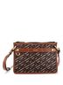 Versace 100% Coatead Canvas Brown Signature Convertible Pouch Bag (Outlet) La Greca Signature Coated Canvas One size - photo 1