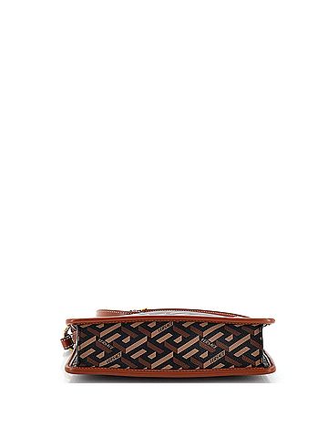 Versace Signature Convertible Pouch Bag (Outlet) La Greca Signature Coated Canvas (view 2)