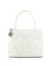 Chanel 100% Leather White Medallion Tote Quilted Caviar One size - photo 4