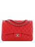 Chanel 100% Leather Red Classic Double Flap Bag Quilted Lambskin Jumbo One size - photo 3
