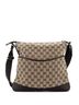 Gucci 100% Canvas Brown Zip Messenger Bag GG Canvas with Perforated Leather Medium One size - photo 4