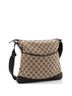 Gucci 100% Canvas Brown Zip Messenger Bag GG Canvas with Perforated Leather Medium One size - photo 2