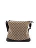 Gucci 100% Canvas Brown Zip Messenger Bag GG Canvas with Perforated Leather Medium One size - photo 5