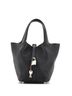 Hermès 100% Leather Black Picotin Lock Bag Clemence PM One size - photo 1