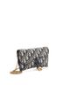 Christian Dior 100% Canvas Blue Saddle Chain Wallet Oblique Canvas One size - photo 4