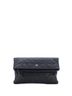 Chanel 100% Leather Black CC Foldover Clutch Quilted Caviar One size - photo 1