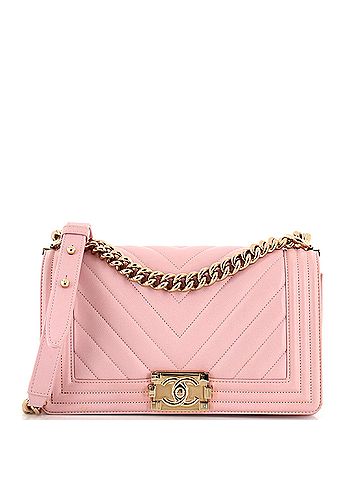 Chanel Boy Flap Bag Chevron Caviar Old Medium (view 1)
