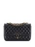 Chanel 100% Leather Black CC Chic Double Flap Bag Quilted Lambskin Medium One size - photo 1