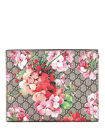 Gucci Toiletry Pouch Blooms Print GG Coated Canvas Large (view 1)