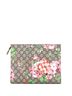 Gucci 100% Coatead Canvas Pink Toiletry Pouch Blooms Print GG Coated Canvas Large One size - photo 4