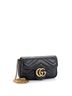 Gucci 100% Leather Black GG Marmont Flap Bag Matelasse Leather Super Mini One size - photo 4