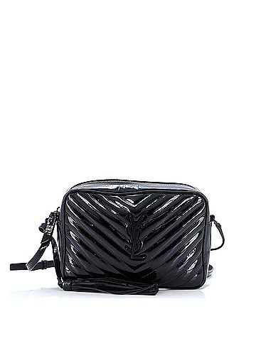 Saint Laurent Lou Camera Bag Matelasse Chevron Patent Small (view 1)