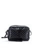 Saint Laurent 100% Leather Black Lou Camera Bag Matelasse Chevron Patent Small One size - photo 1