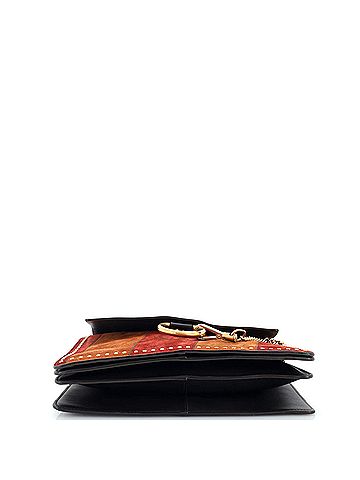 Chloé Faye Shoulder Bag Stitched Suede and Leather Medium (view 2)