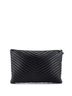 Saint Laurent 100% Leather Black Classic Monogram Wristlet Pouch Matelasse Chevron Leather Large One size - photo 4