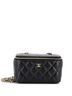 Chanel 100% Leather Black Classic Vanity Case with Chain Quilted Lambskin Small One size - photo 4