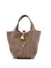 Hermès 100% Leather Tan Picotin Lock Bag Clemence PM One size - photo 1
