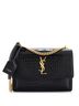 Saint Laurent 100% Leather Black Sunset Crossbody Bag Crocodile Embossed Leather Medium One size - photo 3