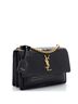 Saint Laurent 100% Leather Black Sunset Crossbody Bag Crocodile Embossed Leather Medium One size - photo 4