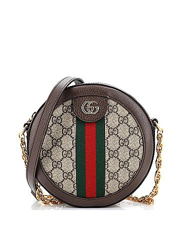 Gucci Ophidia Round Shoulder Bag GG Coated Canvas Mini (view 1)