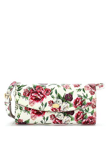 Dolce & Gabbana Convertible Flap Clutch Printed Leather Small (view 1)