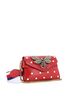 Gucci 100% Leather Red Broadway Pearly Bee Shoulder Bag Embellished Leather Mini One size - photo 4