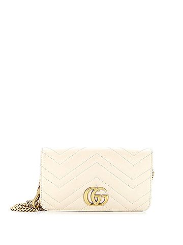 Gucci GG Marmont Chain Flap Bag Matelasse Leather Mini (view 1)
