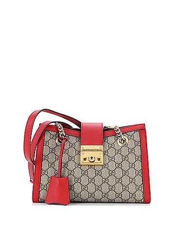 Gucci Padlock Chain Tote GG Coated Canvas Small (view 1)