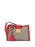 Gucci 100% Leather Red Padlock Chain Tote GG Coated Canvas Small One size - photo 1