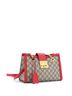 Gucci 100% Leather Red Padlock Chain Tote GG Coated Canvas Small One size - photo 3