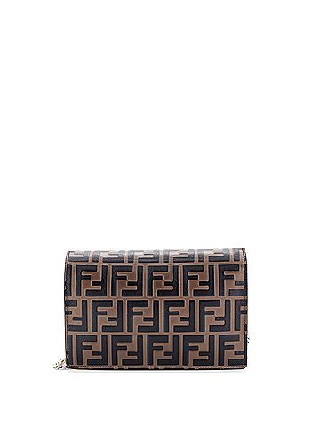 Fendi F is Fendi Envelope Wallet on Chain Zucca Embossed Leather (view 2)