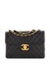 Chanel 100% Leather Black Vintage Classic Double Flap Bag Quilted Lambskin Jumbo One size - photo 1