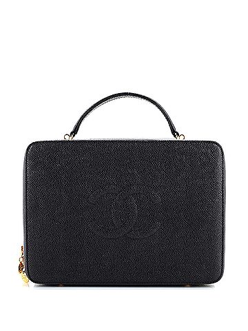Chanel Vintage Timeless Zip Around Vanity Case Caviar Medium (view 1)