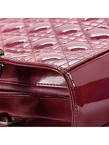 Christian Dior Lady Dior Bag Cannage Quilt Patent Large (view 1)