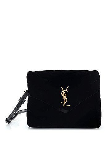 Saint Laurent Loulou Shoulder Bag Matelasse Chevron Velvet Toy (view 1)