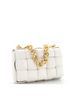 Bottega Veneta 100% Leather White Cassette Chain Crossbody Bag Padded Maxi Intrecciato Leather One size - photo 3