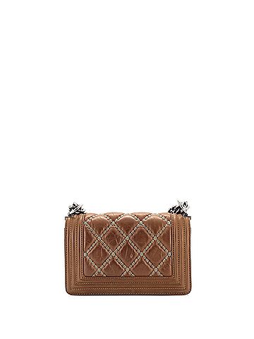 Chanel Boy Flap Bag Quilted Calfskin with Micro Chain Detail Small (view 2)