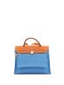 Hermès 100% Leather Blue Herbag Zip Leather and Toile 31 One size - photo 2