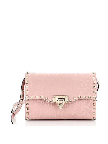 Valentino Garavani Rockstud Flip Lock Flap Bag Leather Medium (view 1)