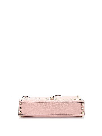 Valentino Garavani Rockstud Flip Lock Flap Bag Leather Medium (view 2)