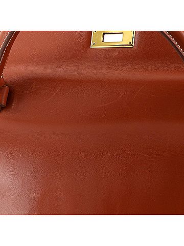 Hermès Kelly Handbag Orange Box Calf with Gold Hardware 32 (view 1)
