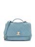 Chanel 100% Leather Blue Business Affinity Flap Bag Quilted Caviar Small One size - photo 3