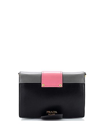 Prada Metal Ribbon Shoulder Bag City Calfskin Small (view 2)