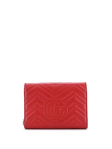 Gucci GG Marmont Chain Wallet Matelasse Leather Mini (view 2)