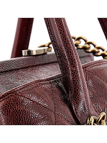 Chanel Frame Tote Quilted Glazed Caviar Large (view 1)