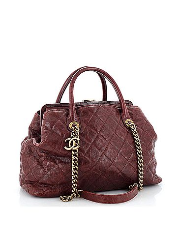 Chanel Frame Tote Quilted Glazed Caviar Large (view 2)
